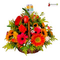 Spring-style wicker basket arrangement, Costa Rica florist